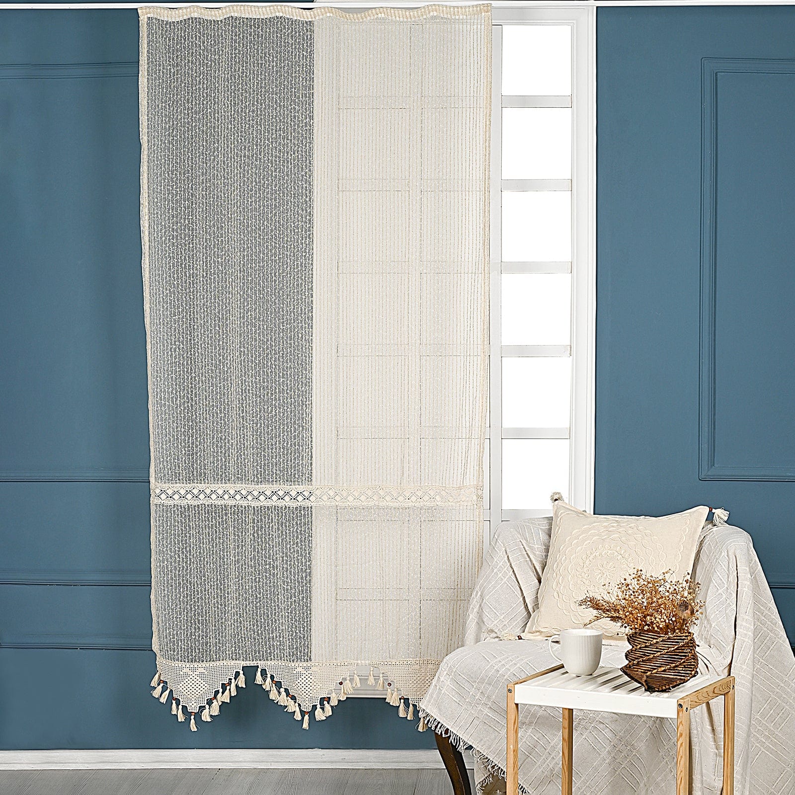 Tenda in cotone Simple Lace Beige & OYOTR-CRT60 & OYOTR-CRT60 & OYOTR-CRT60
