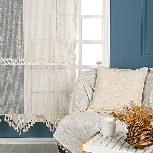 Tenda in cotone Simple Lace Beige (1)