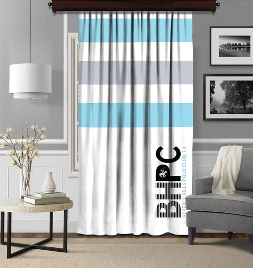 Tenda oscurante Beverly Hills Polo Club Crt 07 Blu, 140 x 260 cm