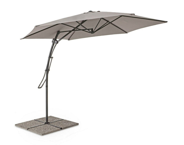 Bizzotto Umbrela de soare suspendata, Sorrento Grej, Ø300xH253 cm