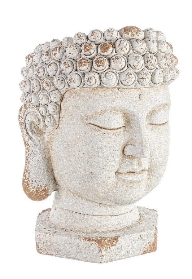 Bizzotto Vaso da fiori Buddha Head Round Avorio