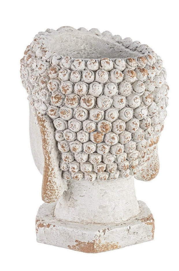 Bizzotto Vaso da fiori Buddha Head Round Avorio