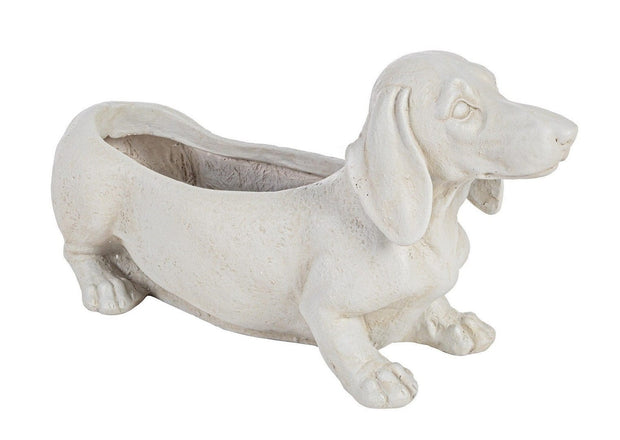Bizzotto Vaso da fiori Garden Dog Avorio