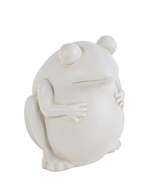 Bizzotto Vaso da fiori Garden Frog S Avorio