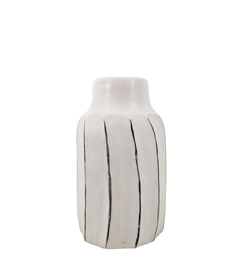 Vaso decorativo Ethnic Carved Avorio
