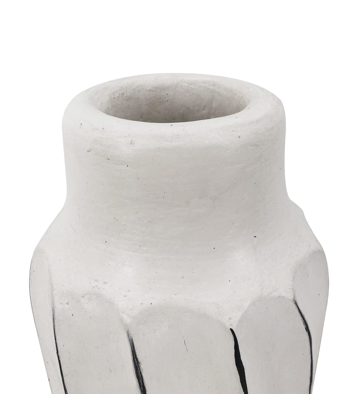 Vaso decorativo Ethnic Carved Avorio (1)