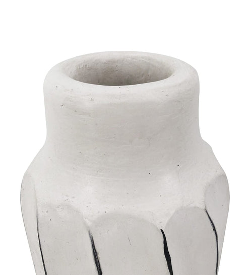Vaso decorativo Ethnic Carved Avorio (1)