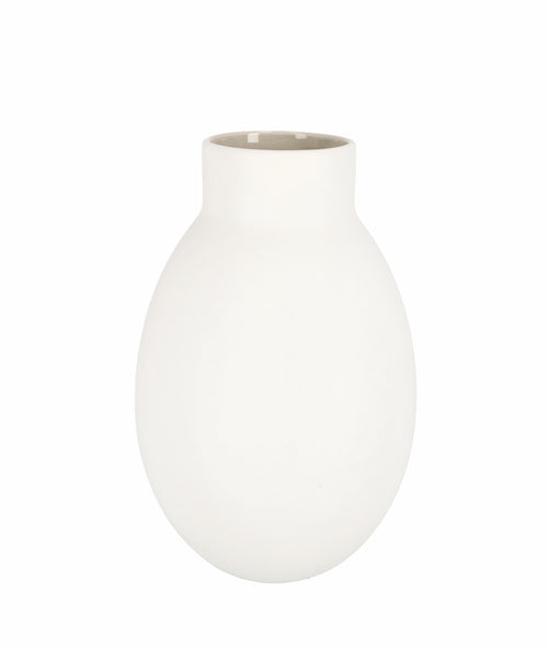 Bizzotto Vaso decorativo Lacquer Round L Bianco