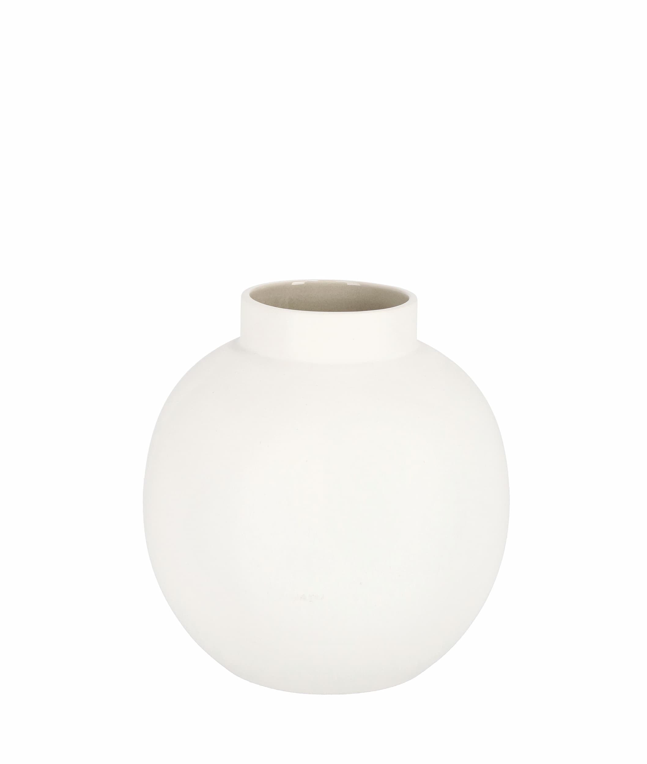 Bizzotto Vaso decorativo Lacquer Round S Bianco
