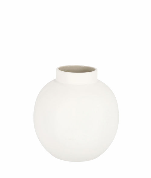 Bizzotto Vaso decorativo Lacquer Round S Bianco