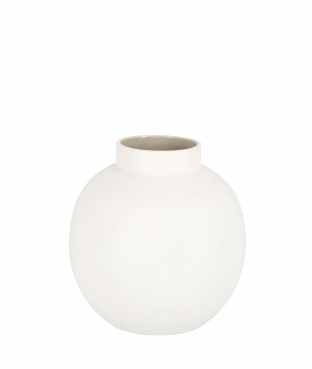 Bizzotto Vaso decorativo Lacquer Round S Bianco