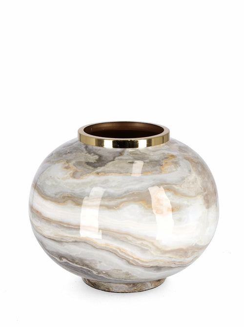 Bizzotto Vaso decorativo Marsha Marmo