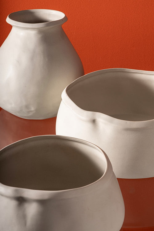 Bizzotto Vaso decorativo Mediterranean A Bianco