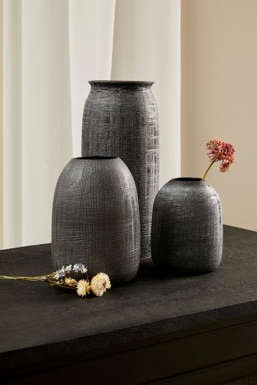Bizzotto Vaso decorativo Papyrus Cyl L Grigio