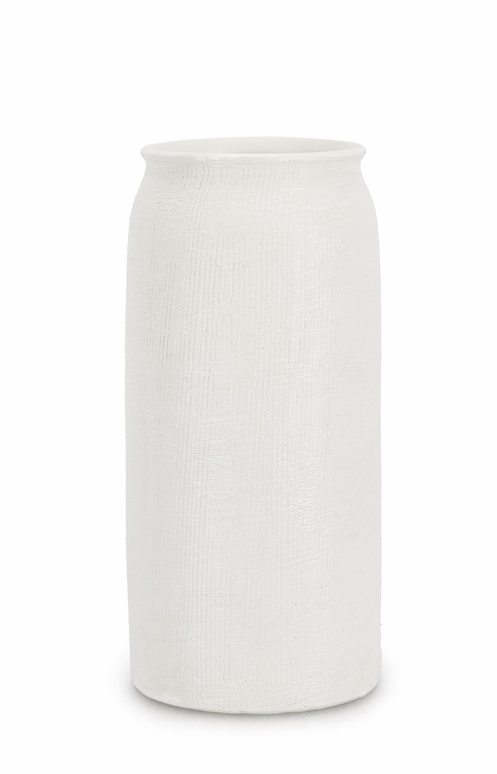 Bizzotto Vaso decorativo Papyrus Cyl S Bianco
