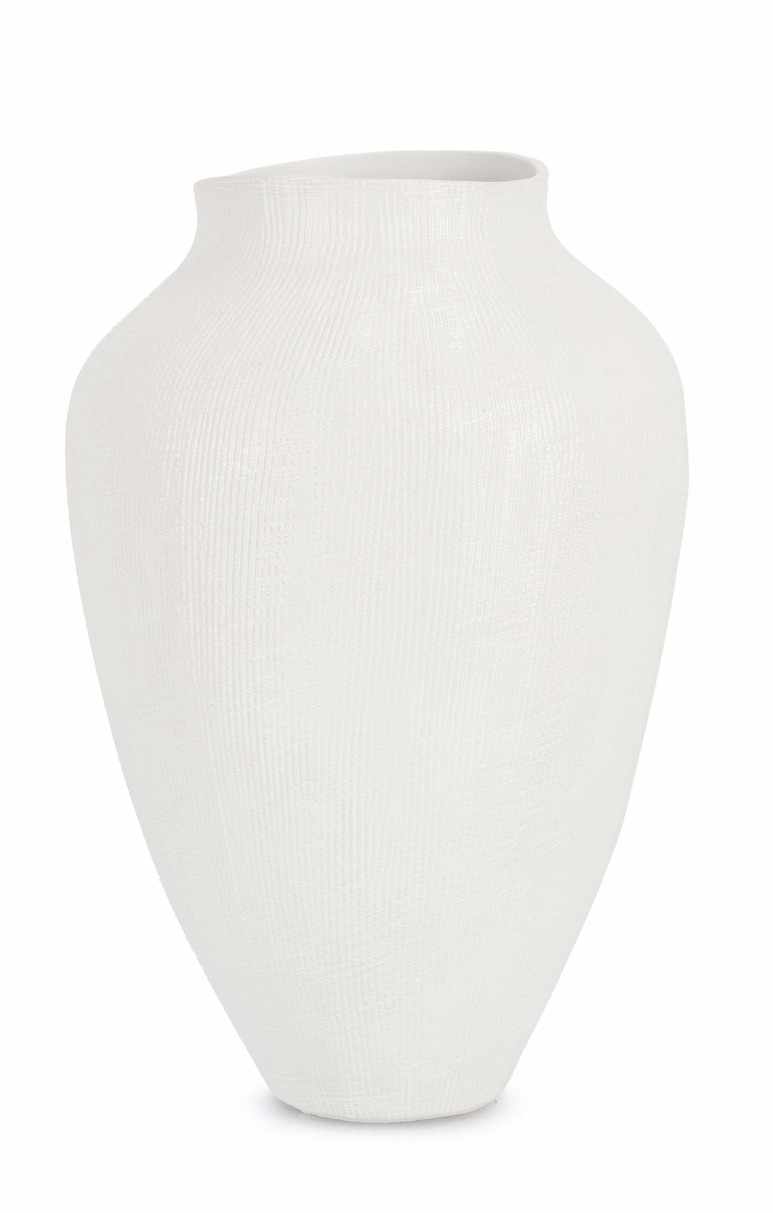 Bizzotto Vaso decorativo Papyrus Shaped L Bianco