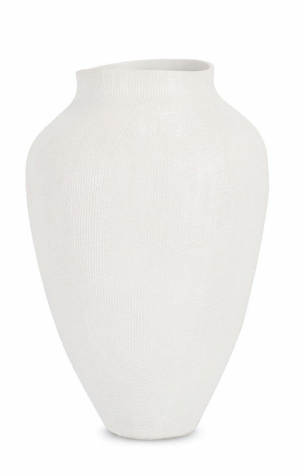 Bizzotto Vaso decorativo Papyrus Shaped L Bianco