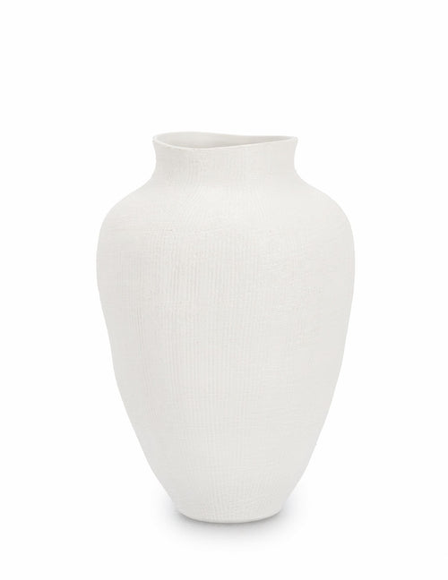 Bizzotto Vaso decorativo Papyrus Shaped M Bianco