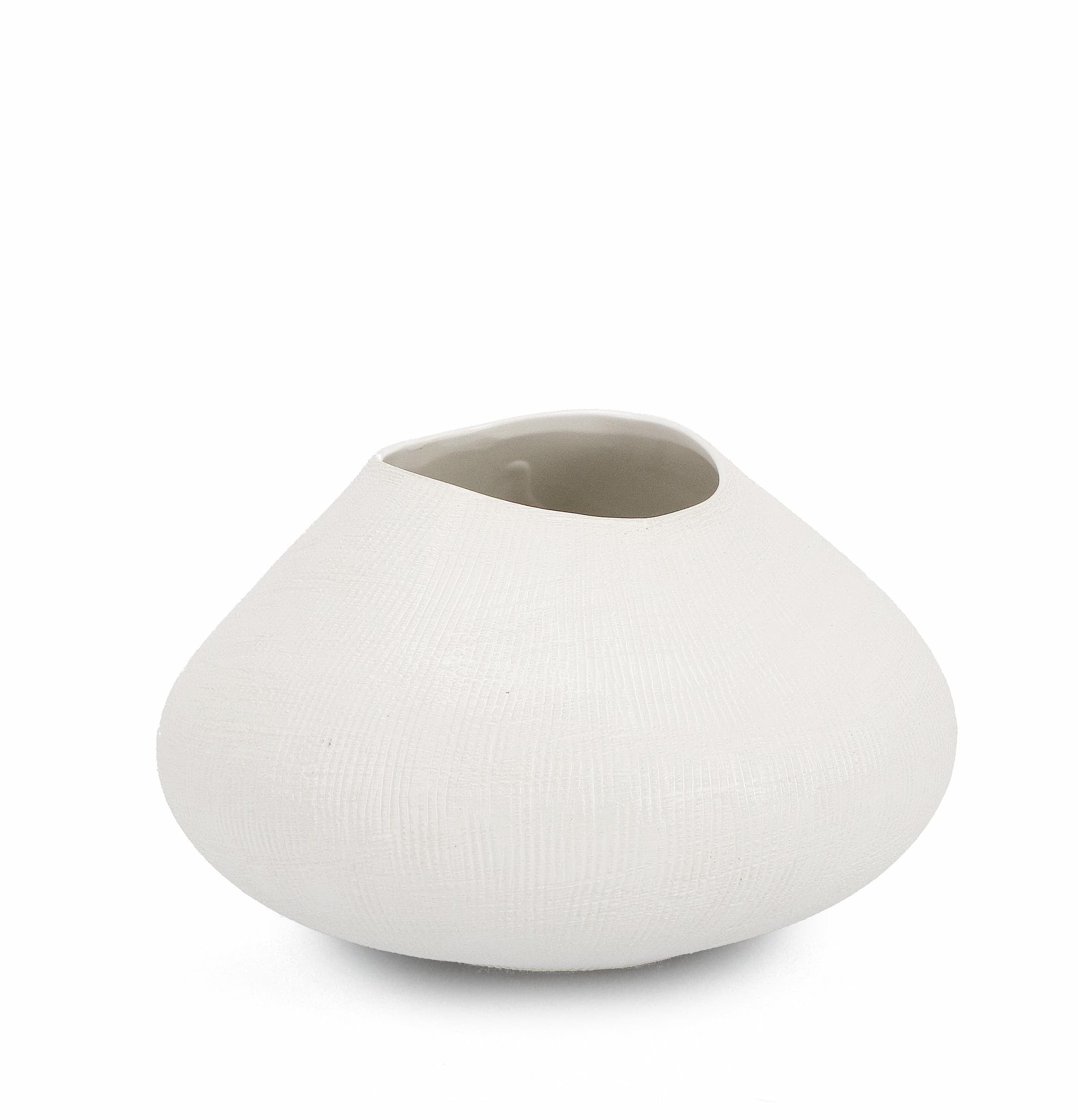 Bizzotto Vaso decorativo Papyrus Shaped S Bianco