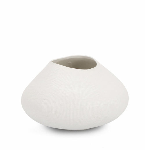Bizzotto Vaso decorativo Papyrus Shaped S Bianco