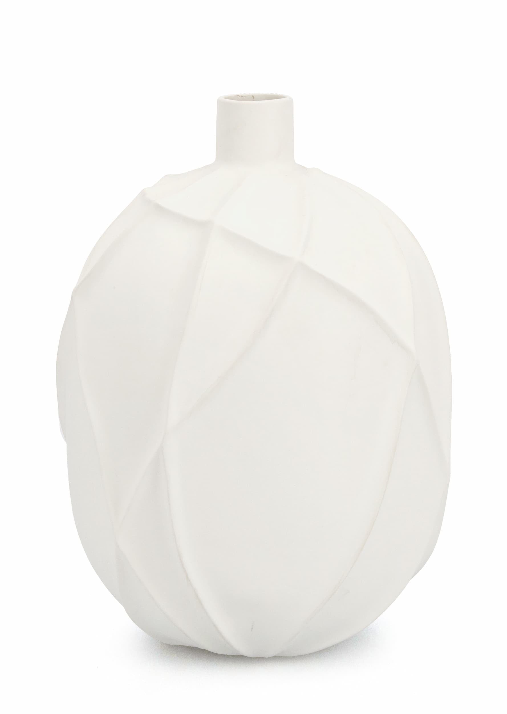 Bizzotto Vaso decorativo Ridged L Bianco