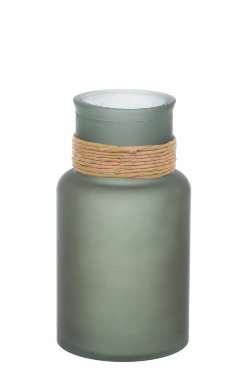 Bizzotto Vaso decorativo Rotang Round S Verde