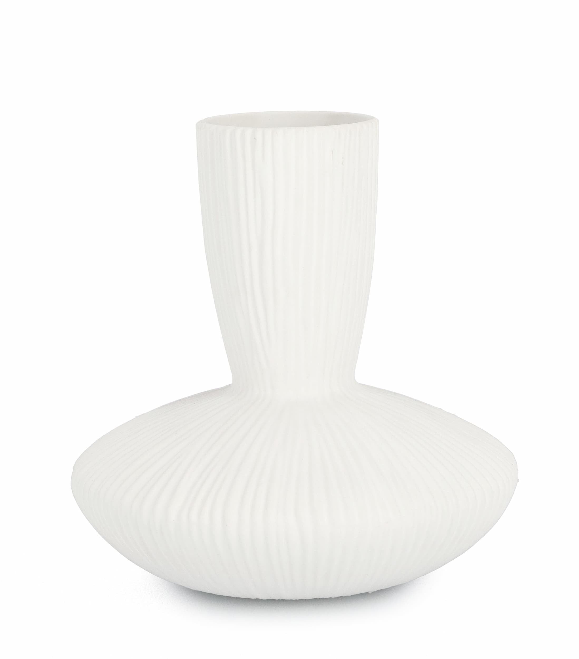 Bizzotto Vaso decorativo Striped A Bianco