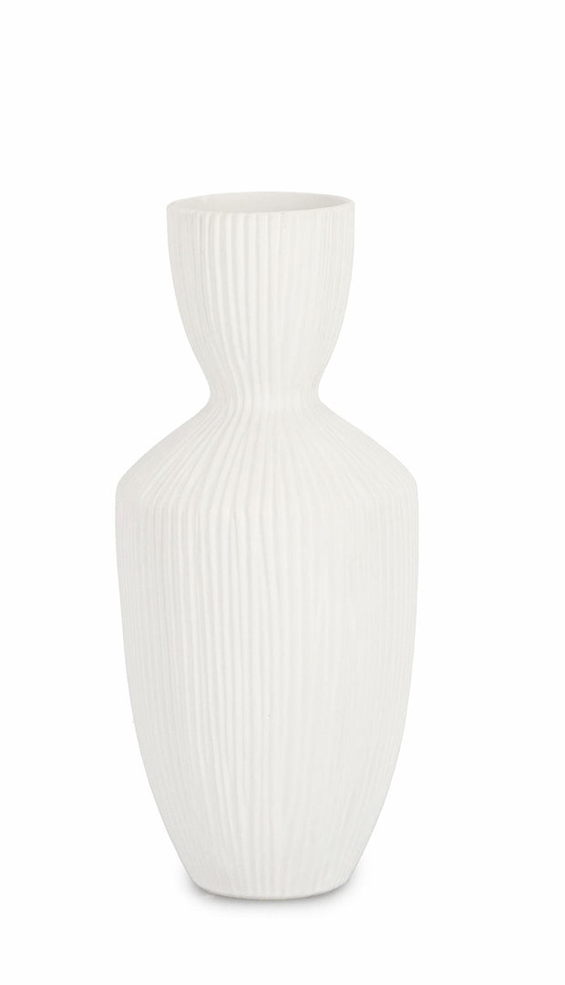 Bizzotto Vaso decorativo Striped B Bianco