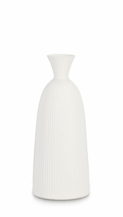 Bizzotto Vaso decorativo Striped C Bianco