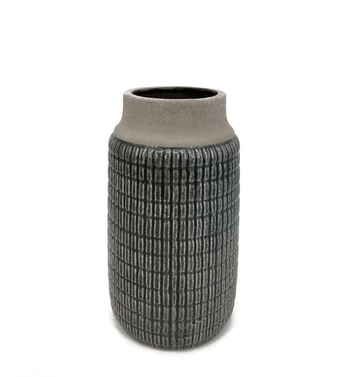 Vaso decorativo Tian Relief Grigio