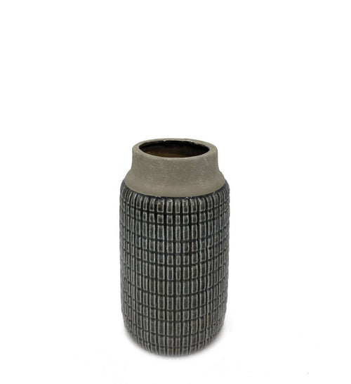 Vaso decorativo Tian Relief Piccola Grigio
