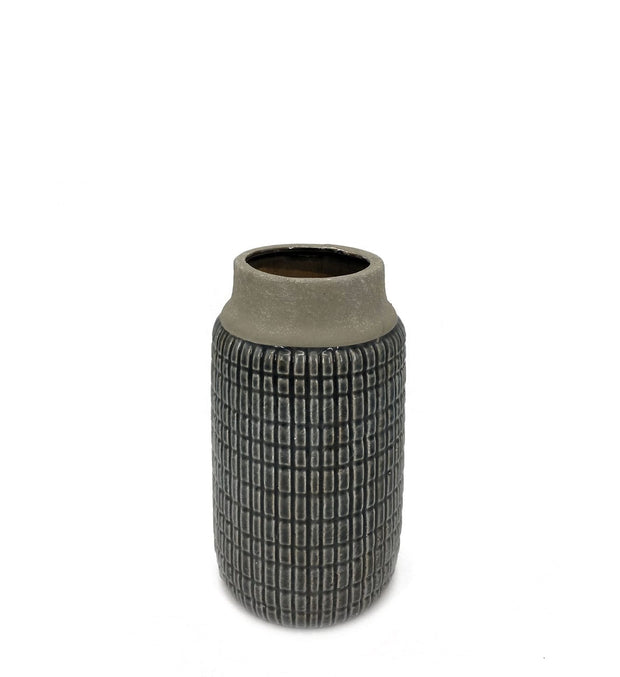 Vaso decorativo Tian Relief Piccola Grigio