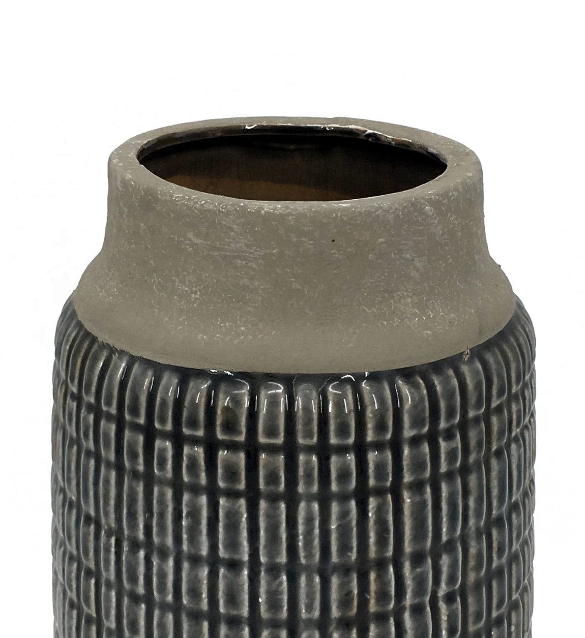 Vaso decorativo Tian Relief Piccola Grigio (1)