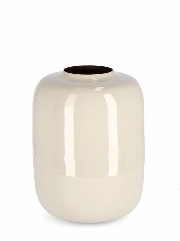 Bizzotto Vaso decorativo Velma Round L Beige