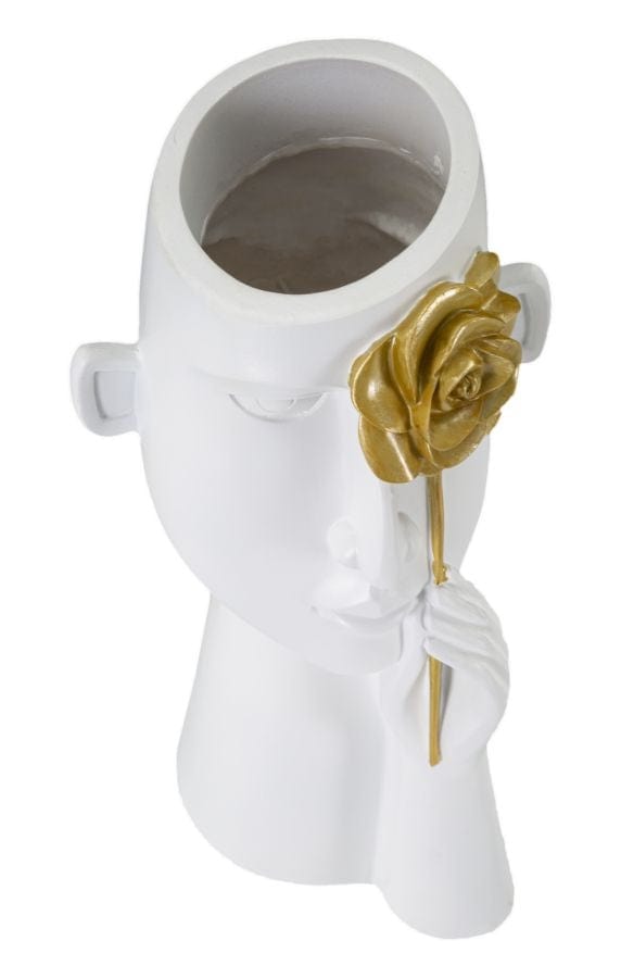 Vaso Face C/Fiore cm 14x13x27 (2)