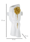 Vaso Face C/Fiore cm 14x13x27 (5)