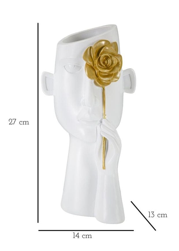 Vaso Face C/Fiore cm 14x13x27 (5)