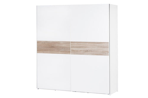 Venetia 01 Bianco / Rovere Sonoma, l183xL60xH202 cm