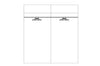 Venetia 01 Bianco / Rovere Sonoma, l183xL60xH202 cm (5)