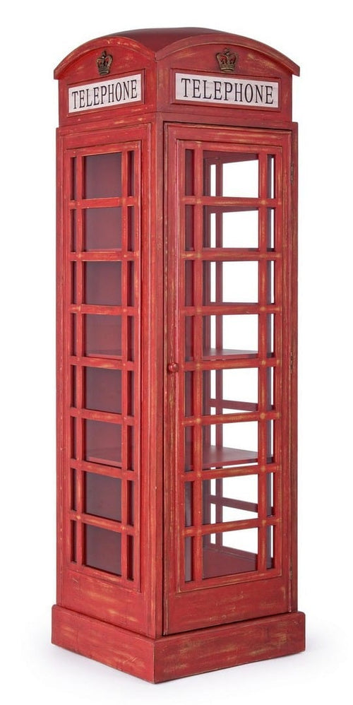 Bizzotto Vetrina con 1 anta Cabin Rosso