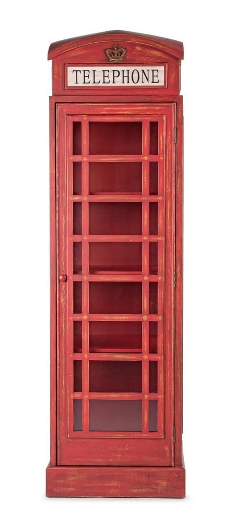 Bizzotto Vetrina con 1 anta Cabin Rosso