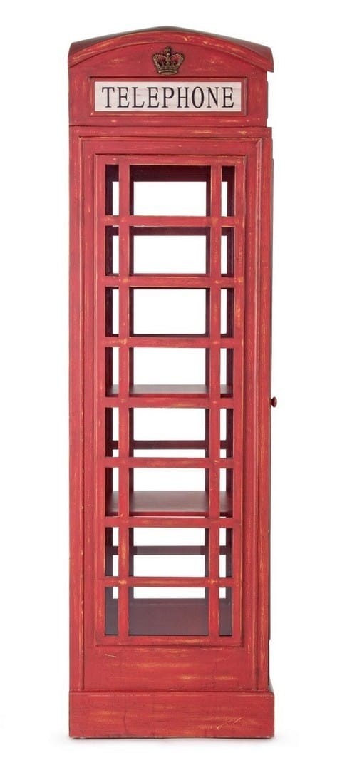 Bizzotto Vetrina con 1 anta Cabin Rosso