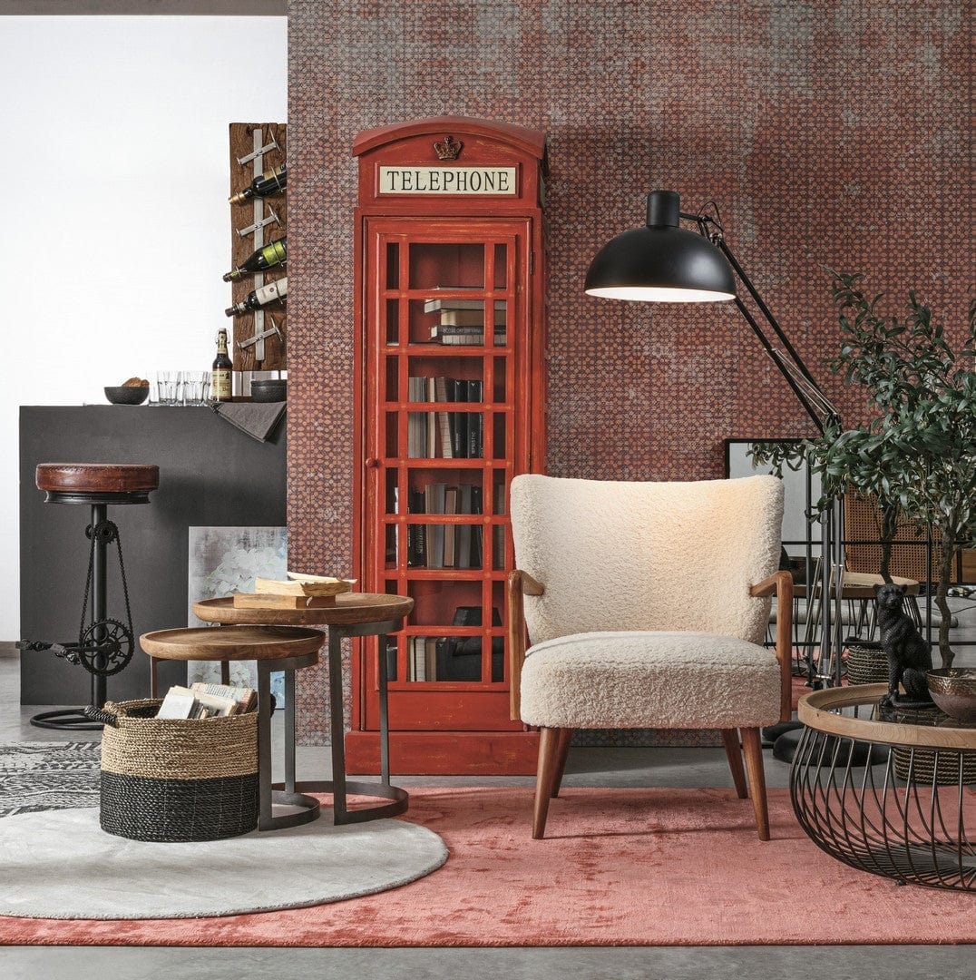 Bizzotto Vetrina con 1 anta Cabin Rosso