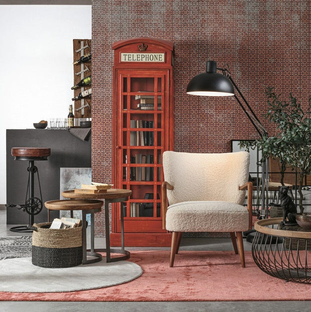 Bizzotto Vetrina con 1 anta Cabin Rosso