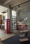 Bizzotto Vetrina con 1 anta Cabin Rosso