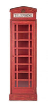 Bizzotto Vetrina con 1 anta Cabin Rosso