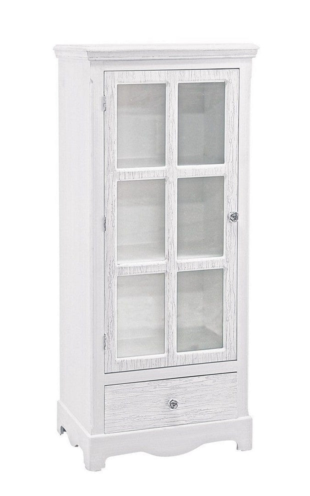 Bizzotto Vetrina con 1 cassetto e 1 anta Cabinet H114 Bianco