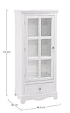 Bizzotto Vetrina con 1 cassetto e 1 anta Cabinet H114 Bianco