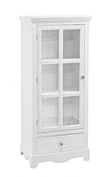 Bizzotto Vetrina con 1 cassetto e 1 anta Cabinet H114 Bianco