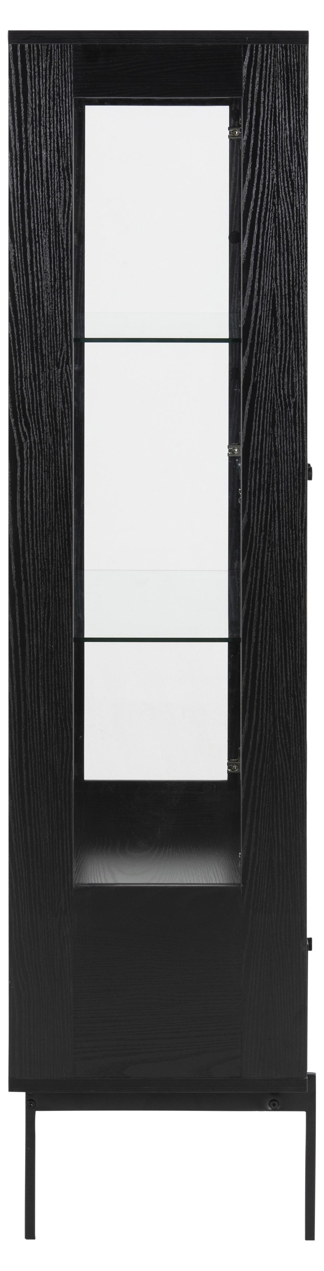 Actona Vetrina con 1 cassetto e 2 ante Angus Nero